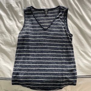 Navy and White Stripped Tank Top